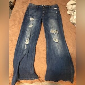 Flare Cute Ripped Jeans